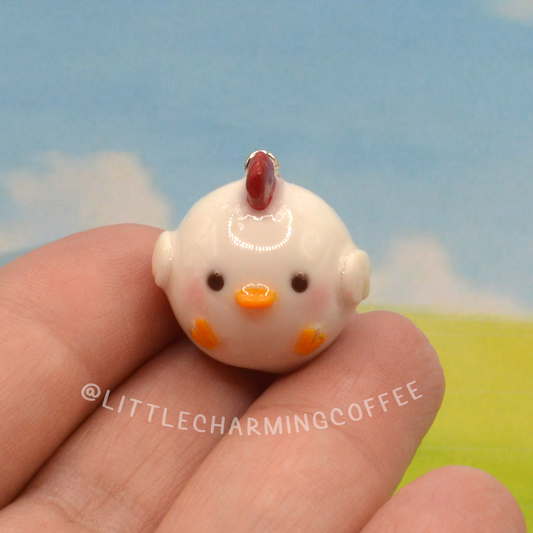 Chunky Chicken | Polymer Clay Charm