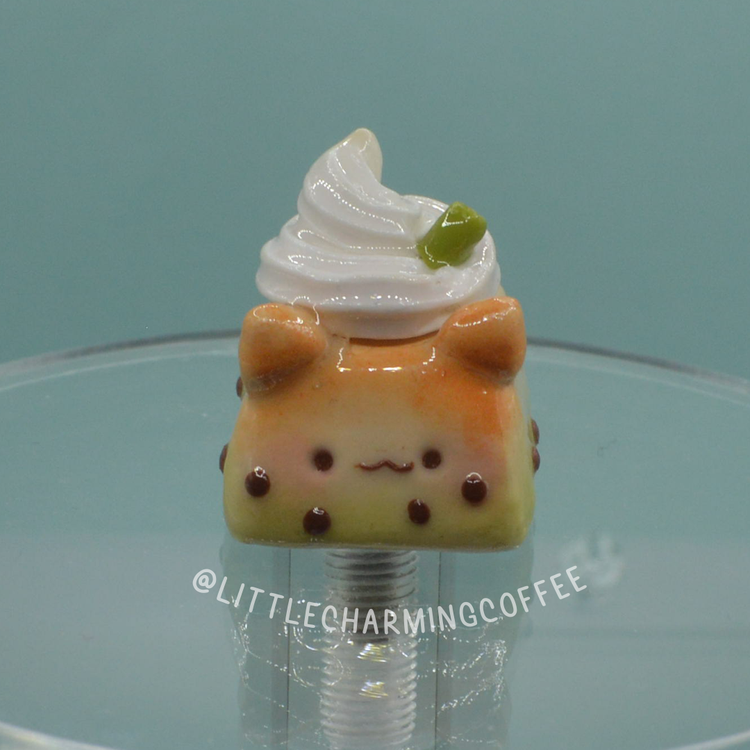 Green Tea Boba Cat | Keycap