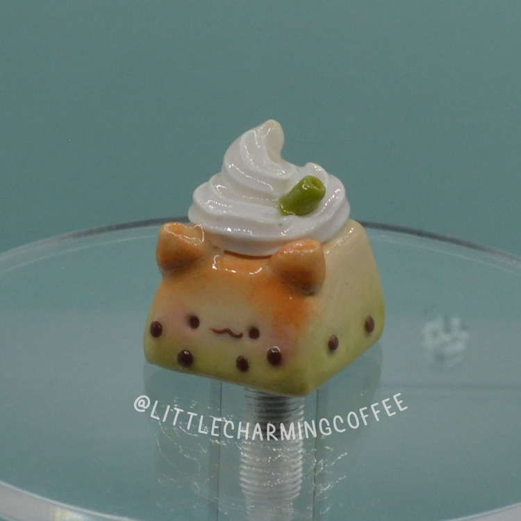 Green Tea Boba Cat | Keycap