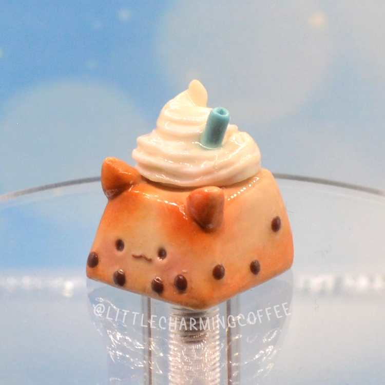 Milk Tea Boba Cat | Keycap