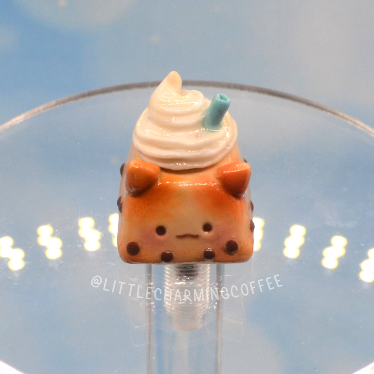 Milk Tea Boba Cat | Keycap