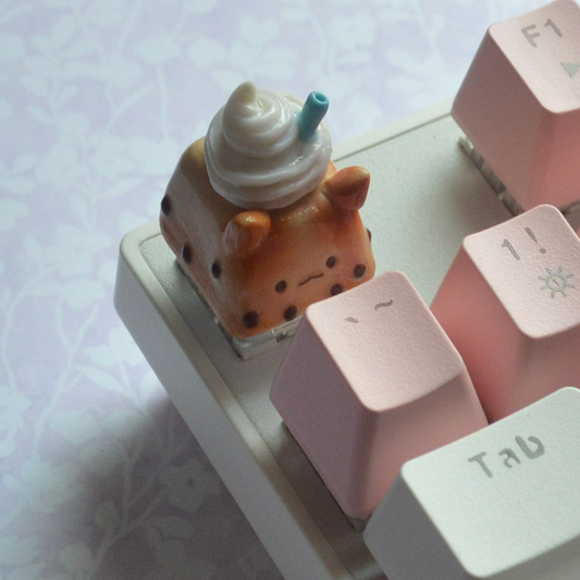 Milk Tea Boba Cat | Keycap